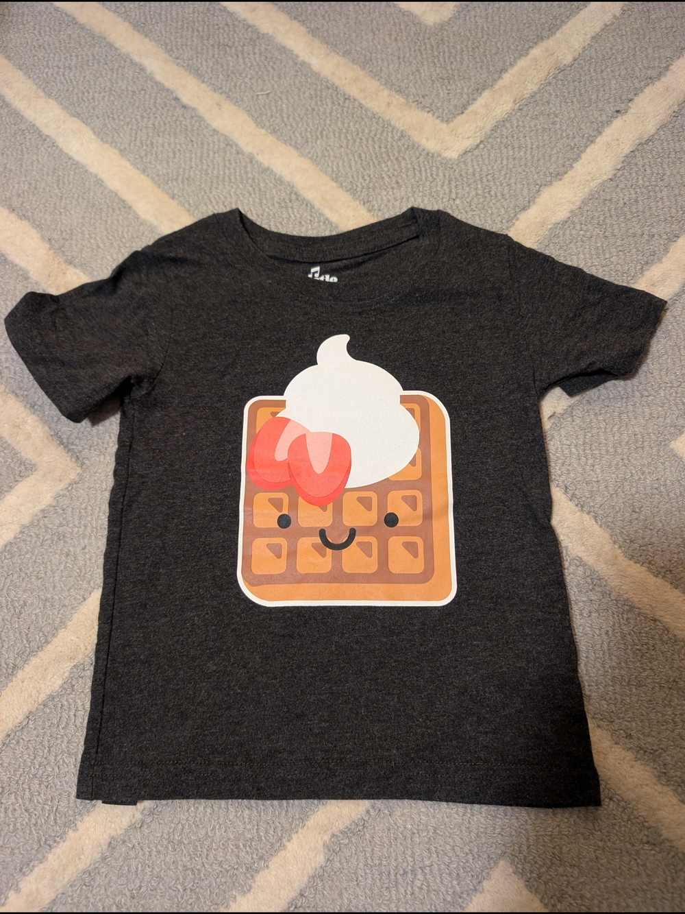Whistle And Flute Dark Gray Waffle Graphic T